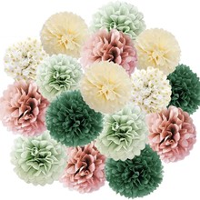 10寸 25cm大量现货纸花球拉花球花婚庆婚礼亚马逊派对装饰用品