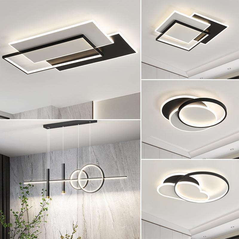 Lámpara de Salón Modelo 2025, Lámpara de Techo LED Moderna, Simple y Elegante, Paquete Combinado para Toda la Casa, Lámpara de Techo Creativa para el Salón
