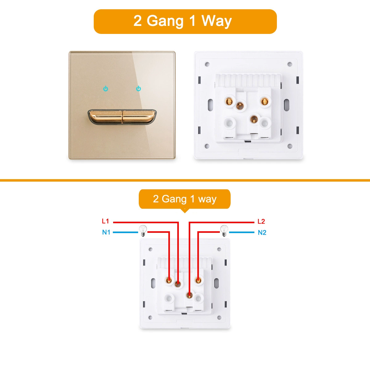 Switch key, glass light panel, LED wall universal lamp