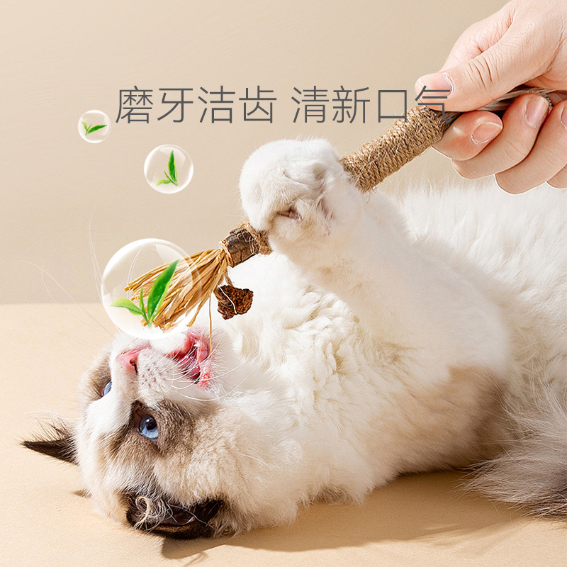 Gato mascota Polygonum multiflorum cuerda de cáñamo juguete catnip fila Bola de Pelo digestión aliviar congestionado divertido gato juguete suministros para mascotas