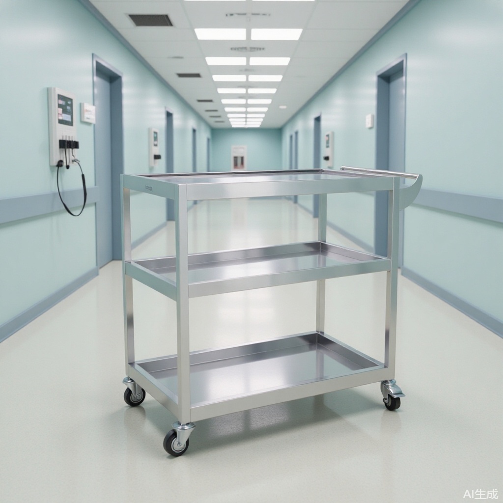 不锈钢承重手推车 三层单扶不锈钢层板推车 源头厂家 免费出图