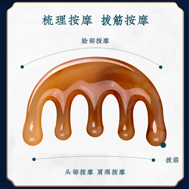 Wooden brush, massager for men and women for scalp sandalwood 2