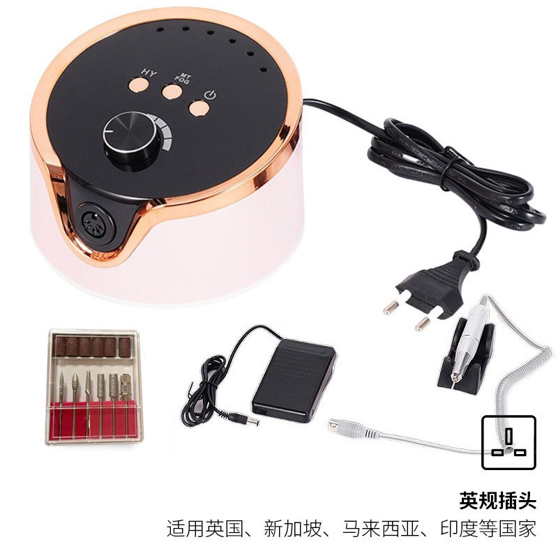 Pulitzador de uñas transfronterizas, pulitador de uñas conveniente de carga, pulitador de uñas profesional de eliminación de piel muerta 45000RPM