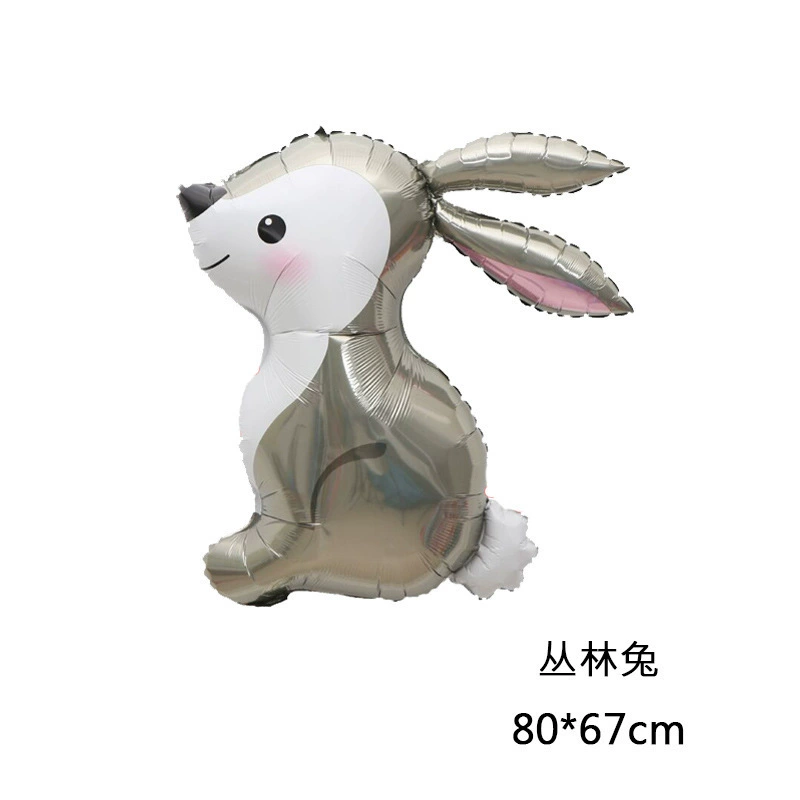 Украшение для пасхальной вечеринки: надпись Happy Easter, курица, яйцо, кролик, баннер, алюминиевая фольга для шаров