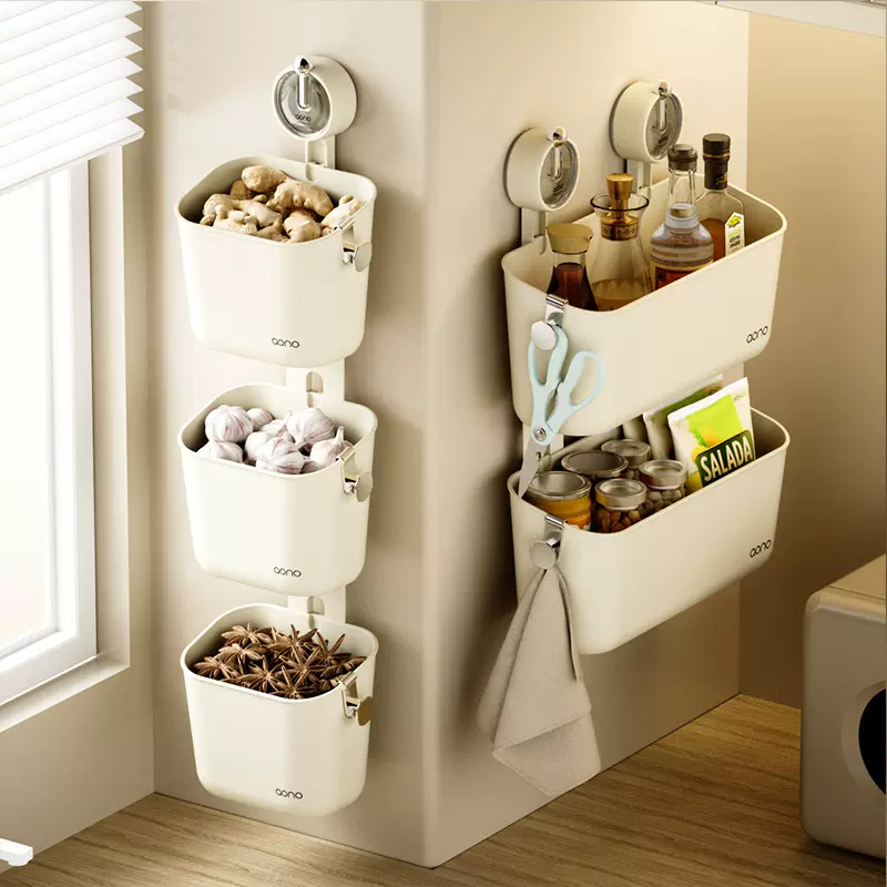 吸盘浴室置物架卫生间架子壁挂式免打孔的洗手台洗漱台收纳盒