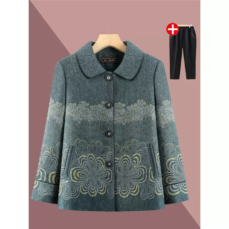 Среднего и пожилого возраста весеннее платье бабушки пальто 2025 новая мама весна и осень одежда старая женщина 60 лет 70