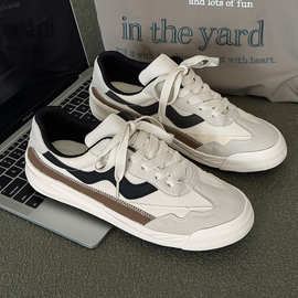 阿甘男鞋新款透气网面软底青少年运动板鞋复古小众帆布鞋-HTA-1