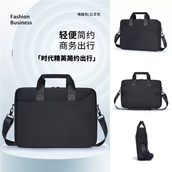 Men's and Women's Briefcases, Cross-Border Large-Capacity Laptop Bags, Large-Sized Shoulder Bags with Customizable Logo