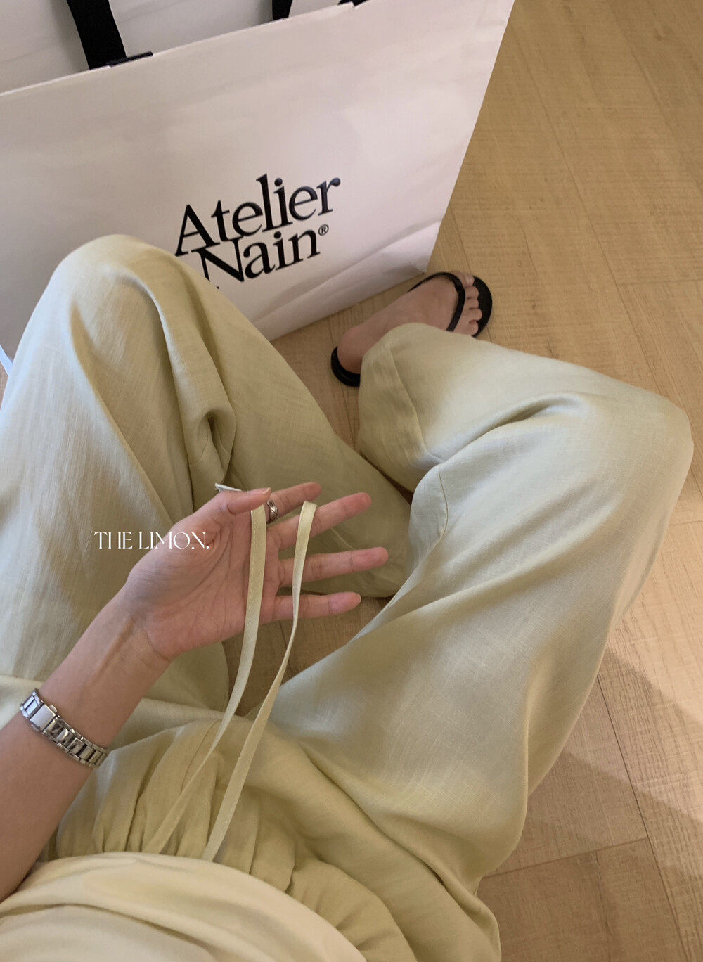 Quần culottes nữ ống rộng cạp cao vải linen phối lyocell mỏng nhẹ mùa hè — màu sắc, màu hồng, màu trắng, màu xám chi tiết 26