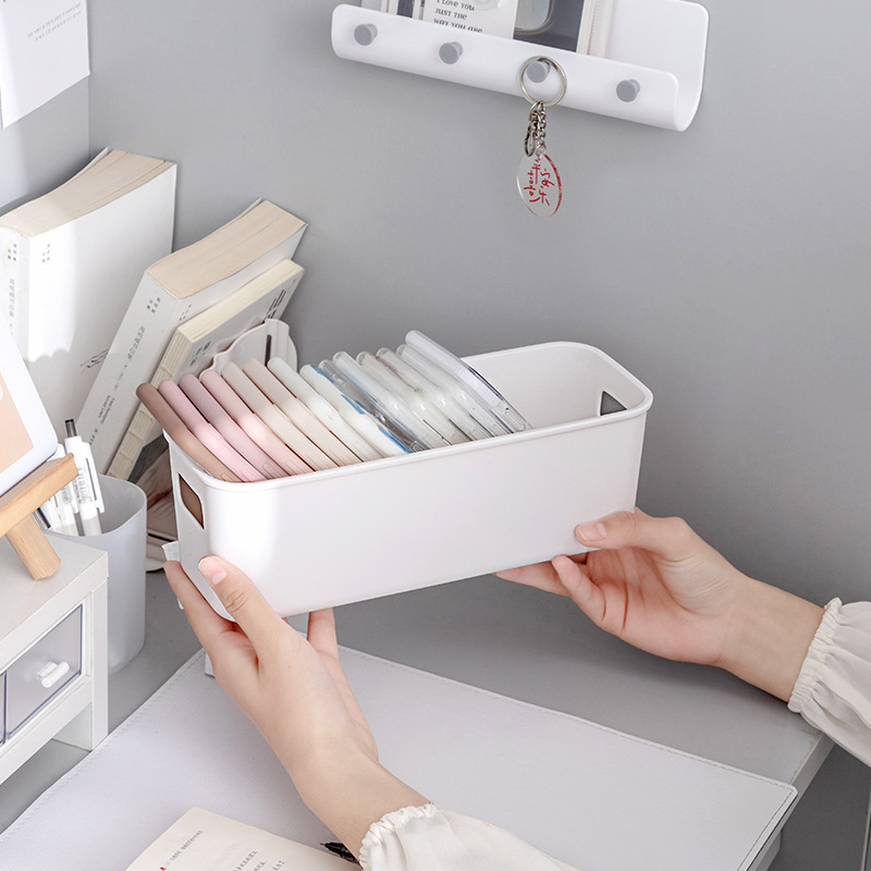 携帯電話ケース収納ボックスデスクトップ化粧品家庭用プラスチック収納バスケットスナック雑貨収納バスケットバスルーム整理ボックス|undefined