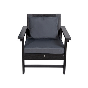 Hdpe Industrial Style Sofa Seat Balcony Living Room Cafe Courtyard Imitation Wood Sun Protection Portable Installation Ready Stock