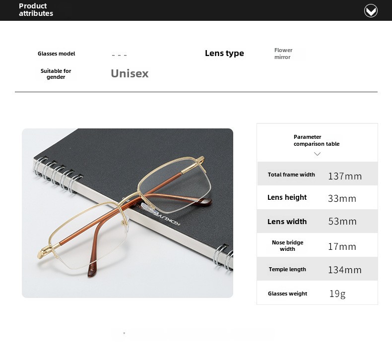 High-definition Reading Glasses Large Frame Men's Prescription_voghion.com