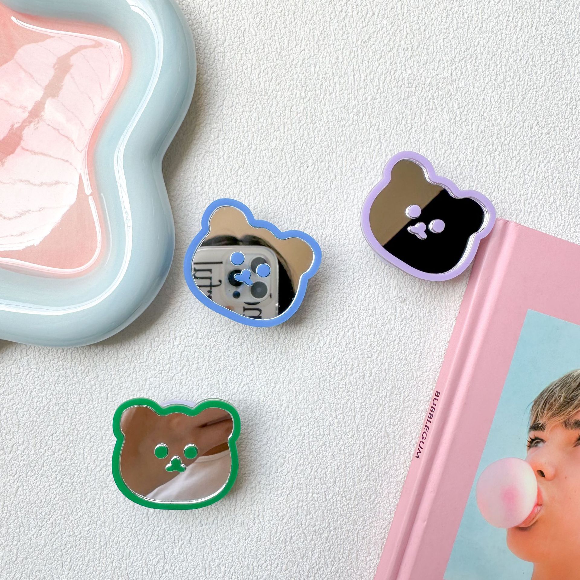 35g Weight Universal Applicable Brands Mobile Phone Holder Classification Plastic Material Bear Pattern Cute Style Cute Bear Plastic Universal Phone Cases 9