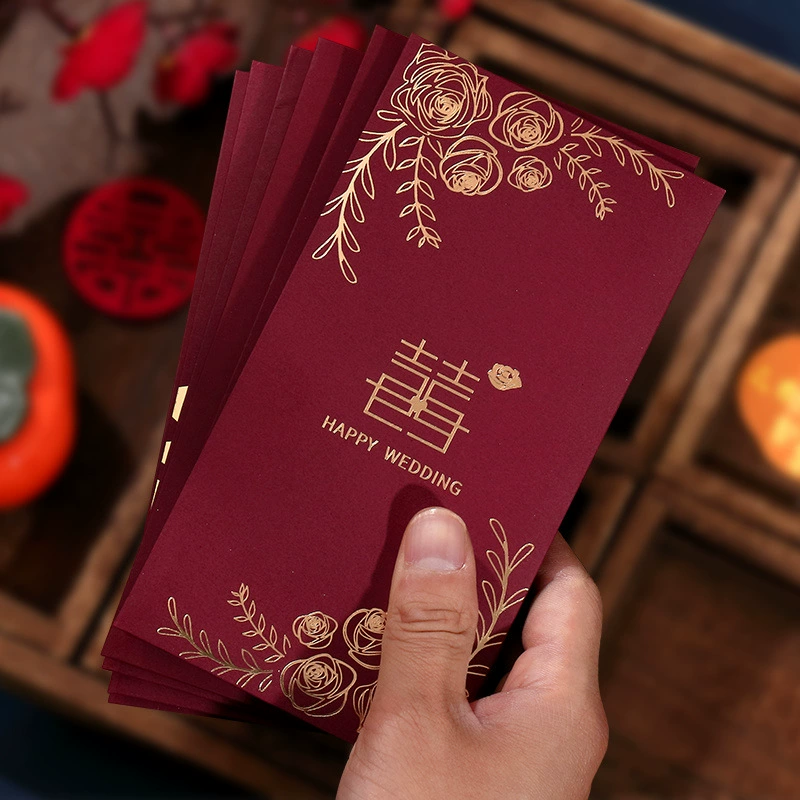 Красные конверты для свадебных подарков высокого класса