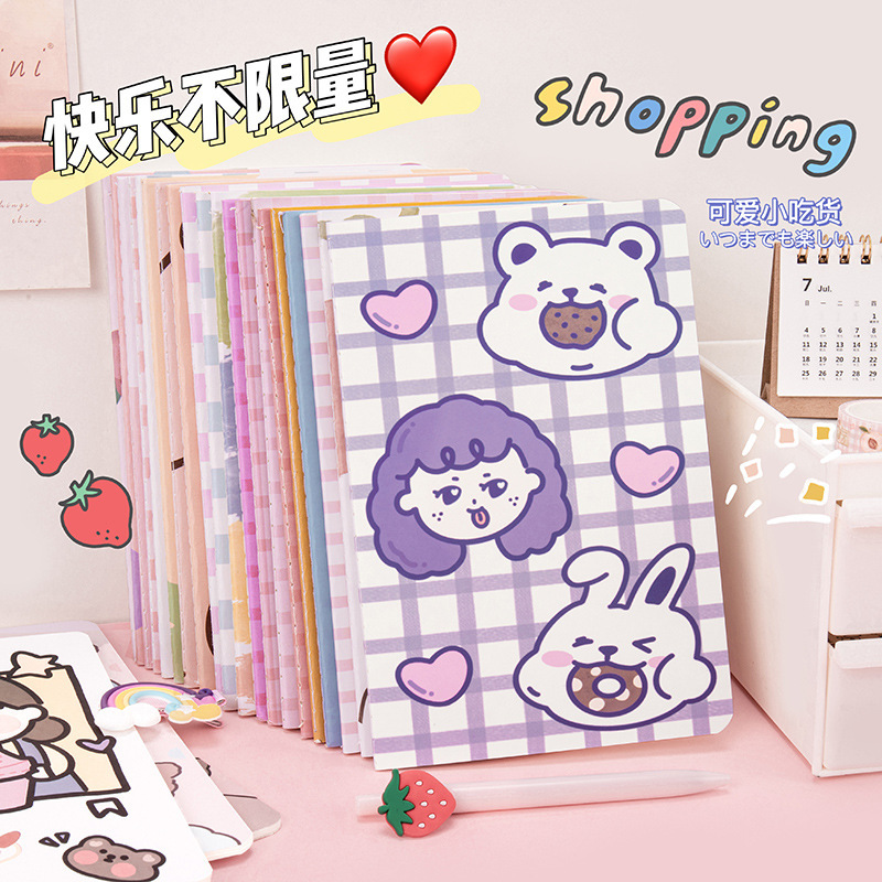 Cartoon A5 High-Value Notebook, Cute INS Style, Soft Cover, Student Notebook, Stationery Wholesale