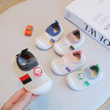 夏季儿童透气飞织网布鞋男女童时尚卡通学步鞋宝宝轻便软底鞋春秋