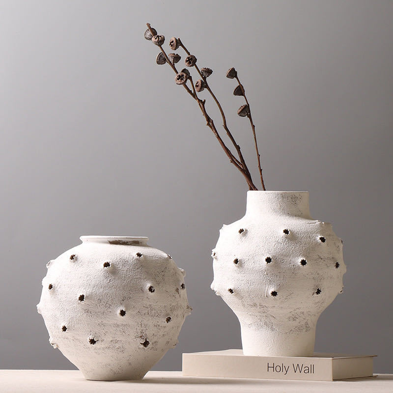 Chinese Style Pottery Pot Creative Cave Retro Old Stoneware Vase Designer Model Room Decoration Ornaments Home Accessories Chinese Style Pottery Pot Creative Cave Retro Old Stoneware Vase Designer Model Room Decoration Ornaments Home Accessories