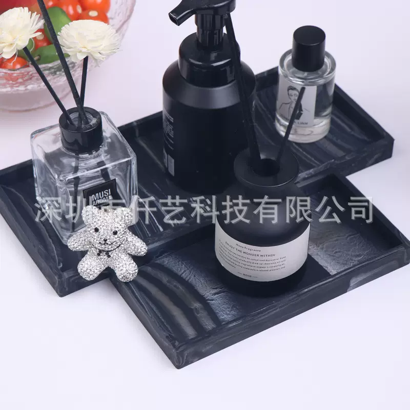 浴室硅胶收纳托盘梳妆台托盘肥皂瓶厨房水槽托盘钥匙饰品收纳托盘