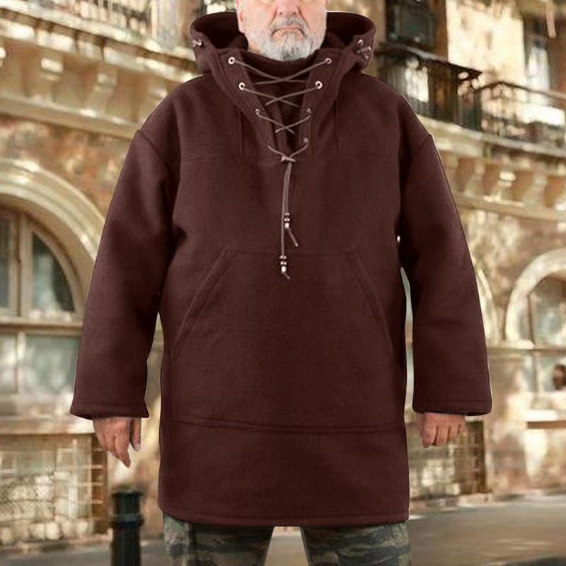 European and American Cross-Border Men's Clothing Amazon Winter Mid-Length Casual Woolen Sweatshirt Men's Trendy Tops European and American Cross-Border Men's Clothing Amazon Winter Mid-Length Casual Woolen Sweatshirt Men's Trendy Tops