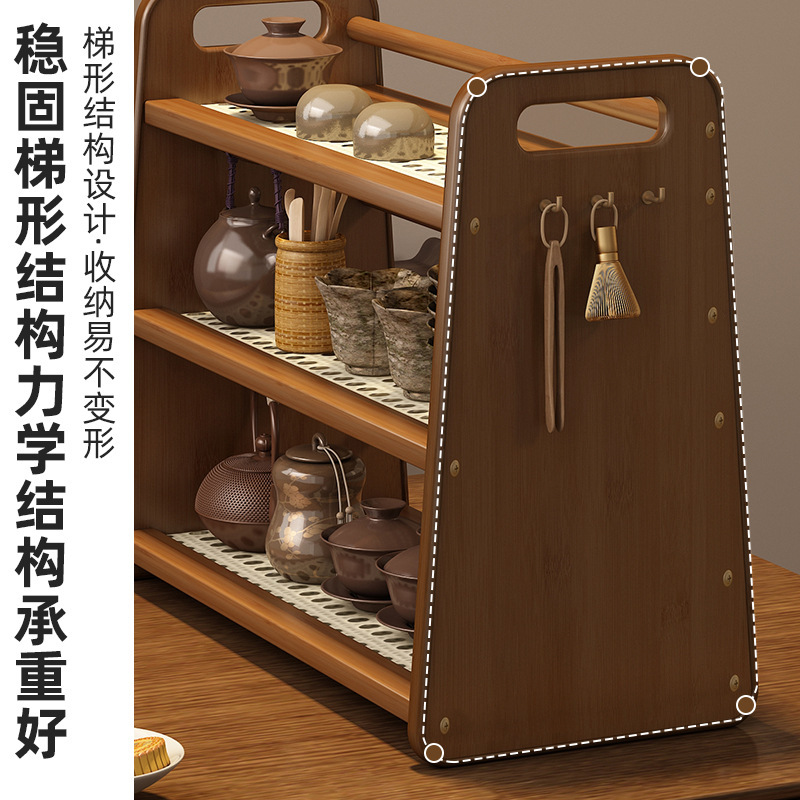 デスクトップティーセット収納ラックオフィスデスクダイニングテーブルティーカップホームラック多層ウォーターカップ小さなカップホルダー|undefined
