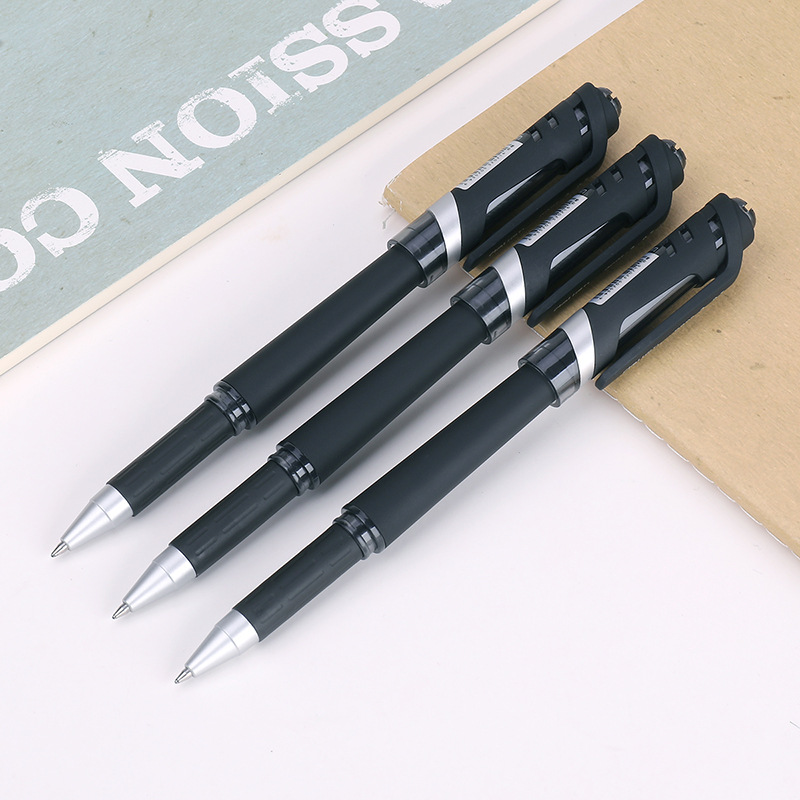 Delit S21 bolígrafo negro neutro de 0.7mm cabeza de bala lápiz esmerilado lápiz de firma suave y cómodo oficina 12