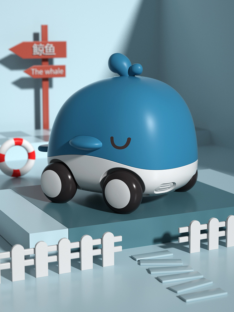 Animal de goma transfronteriza animal de dibujos animados coche de juguete coche de niños coche de inercia infantil juego de coche inteligente