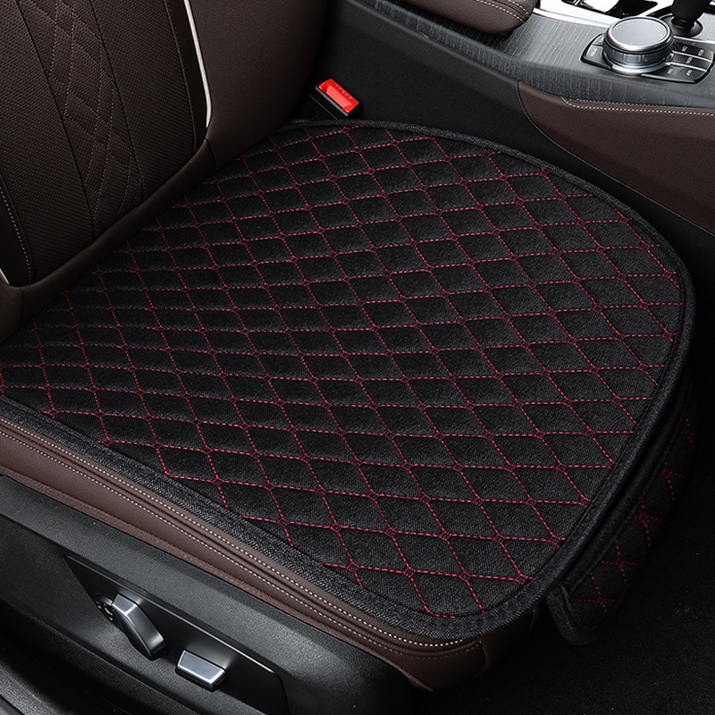 Cojín del asiento del coche cojín del asiento de lino cojín del asiento trasero del coche de tres piezas cuatro estaciones cojín del asiento universal tapa de la cabeza del asiento del coche