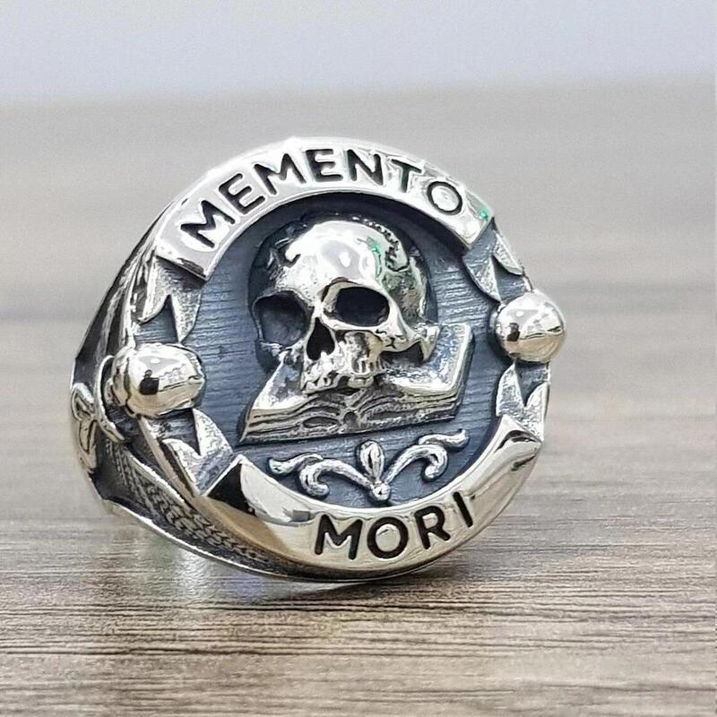 European and American Hot Selling Memento Mori Skull Ring Alloy Personalized Unisex Skull Head Ring