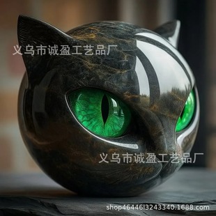 �羳2025�W����ƷBlack Cat Stone Sculpture��؈�^ʯ�^����[��