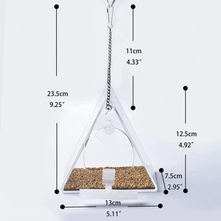 Factory Direct Sales Creative Acrylic Transparent Bird Feeder Small Bird Feeder Bird Cage Cross-Border Special Hot-Selling