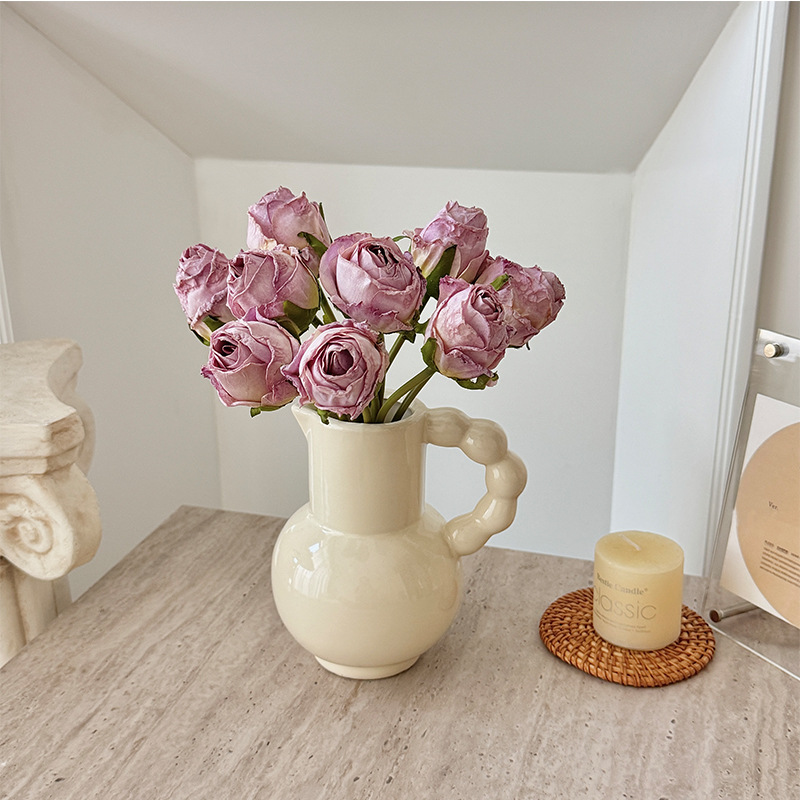 Flores simuladas de rosa de Angola decoración de bodas flor falsa rosa mano ramo de flores accesorios de fotos