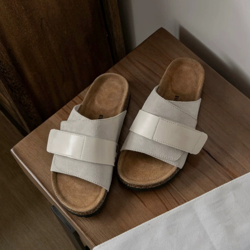 Retro beach slippers with velcro, (Physicals)
