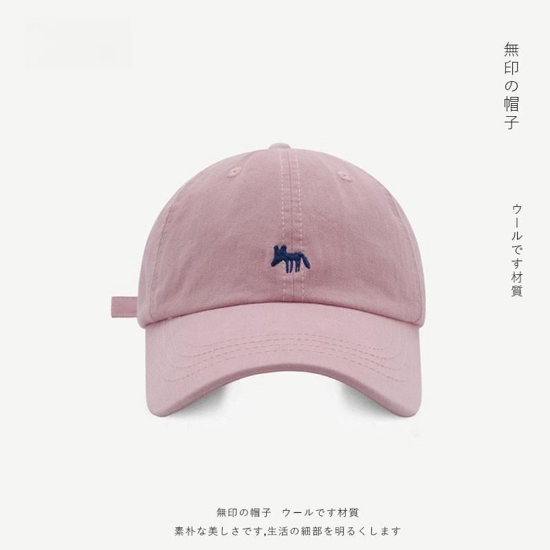 女刺绣小狐狸棒球帽子四季时尚宽檐显脸小遮阳透气男女同款鸭舌帽|undefined
