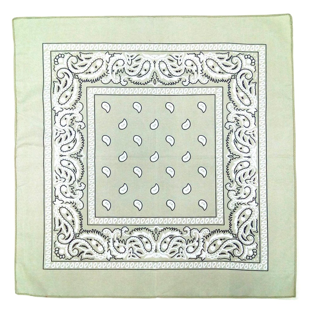 Polyester 55cm Headscarf Cashew Large Square Wholesale Paisley Scroll Print Large Handkerchief