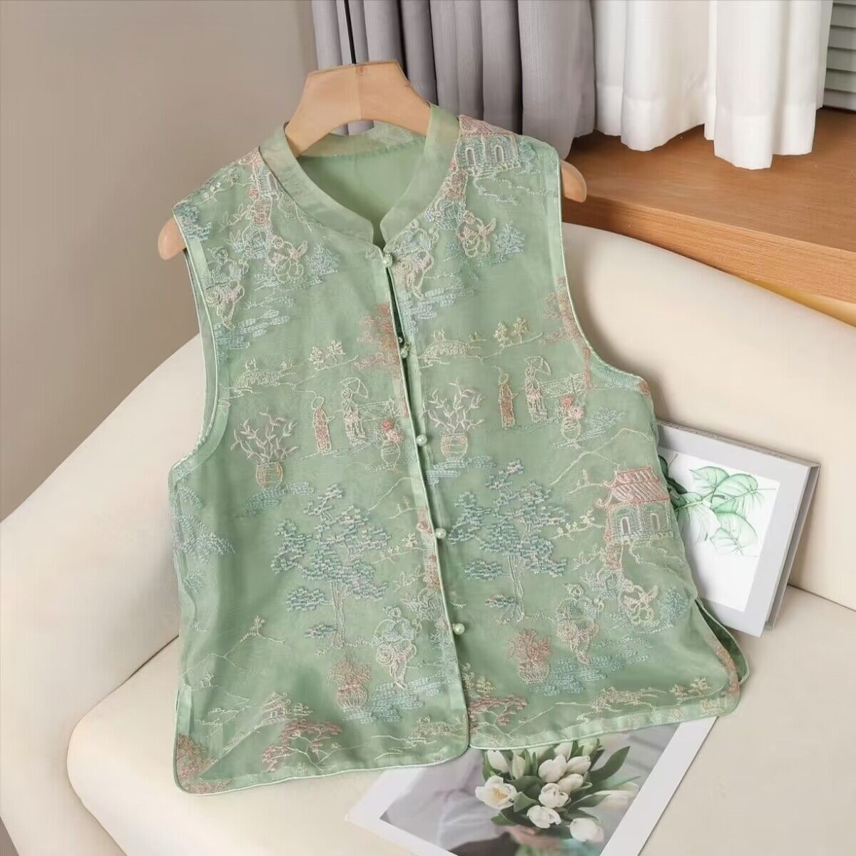 New Chinese Style Heavy Handmade Embroidered Vest 2025 Spring and Summer Trendy Versatile Fashion Women's Vest