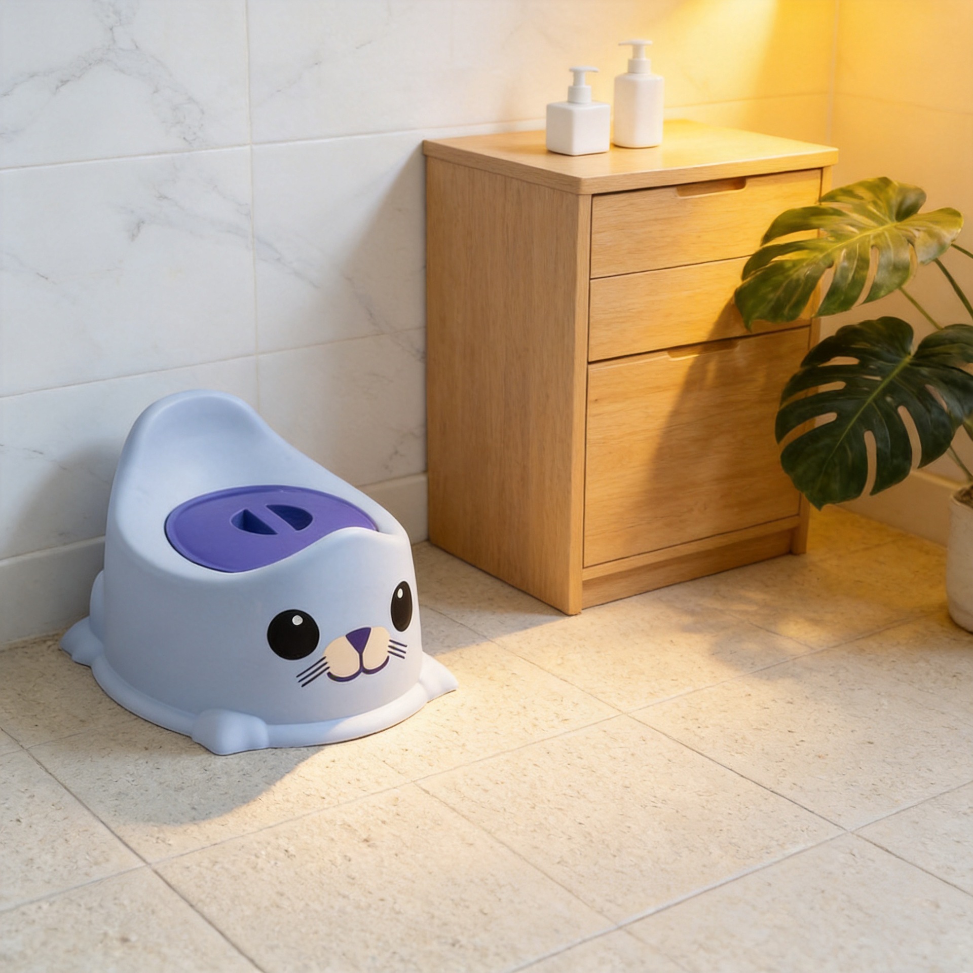 Children's Thickened Potty Toilet Seat Cartoon Design for Infants and Toddlers