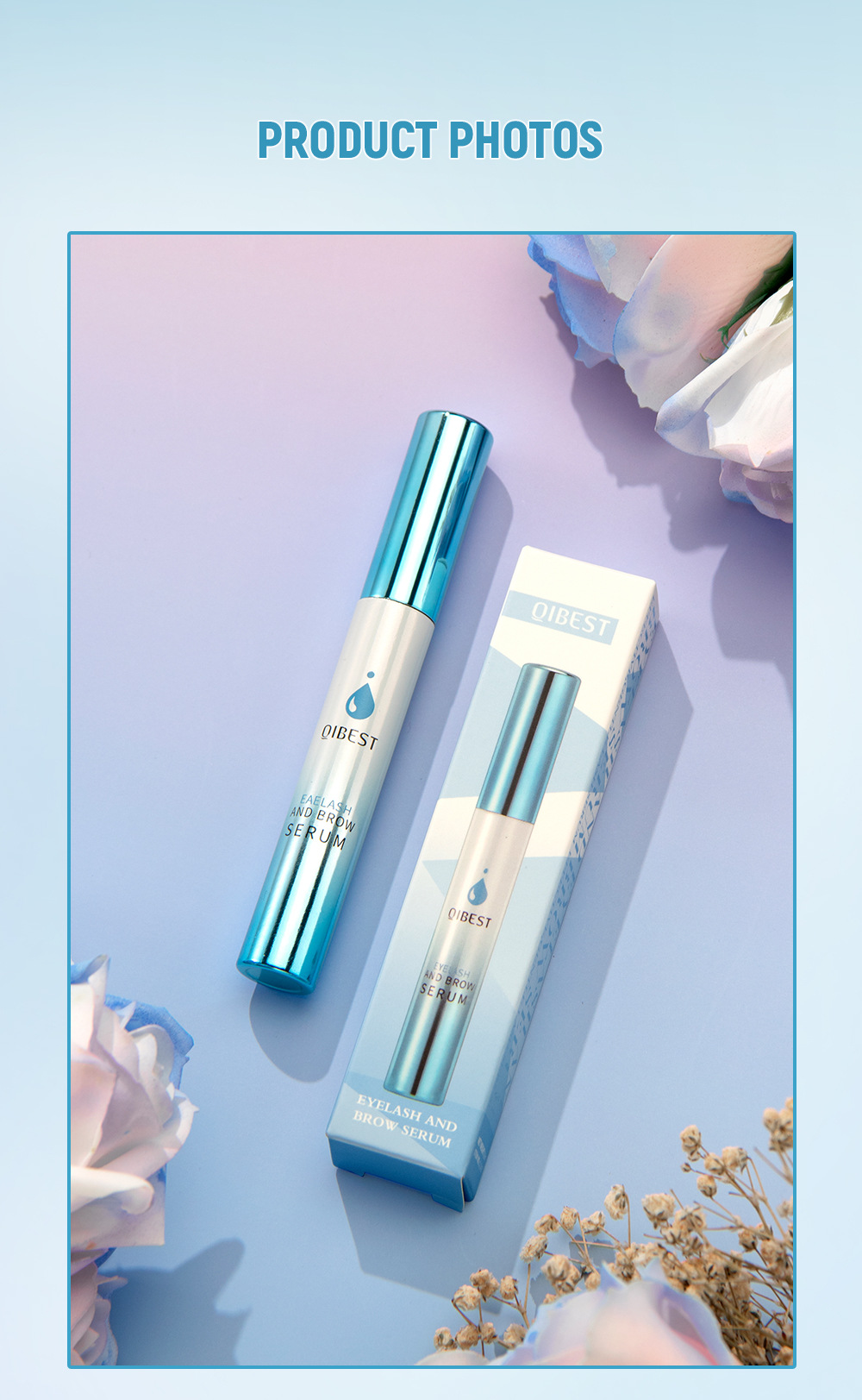 QIBEST Cross-border Best-selling Natural Slimming, Thickening, Curling eyelash and Eyebrow Care Liquid Makeup undefined