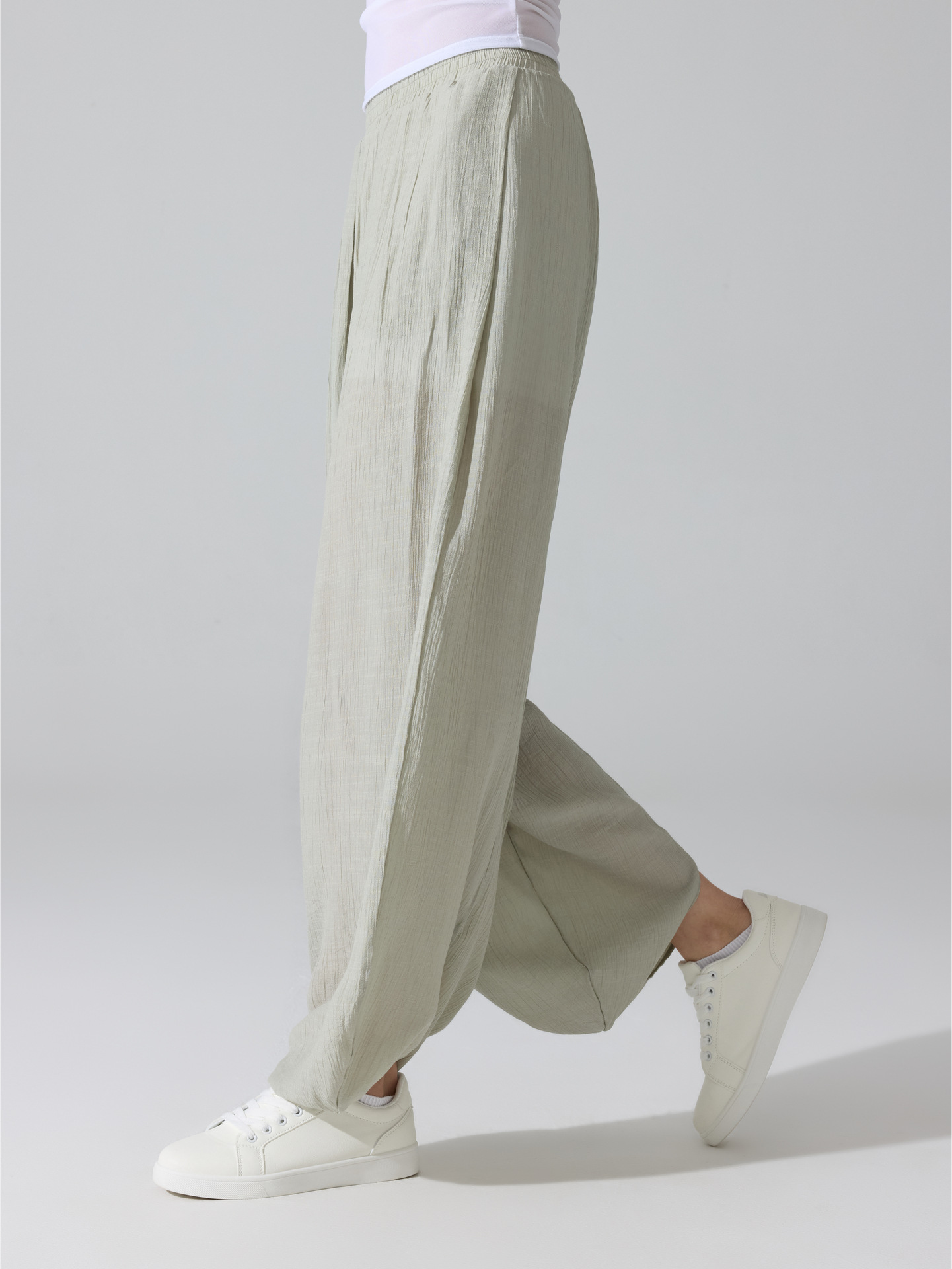 Pantalones sueltos transfronterizos europeos y estadounidenses Pantalones de baile de pilates para correr Pantalones de gimnasio Pantalones de cintura alta Pantalones de piernas anchas image 4