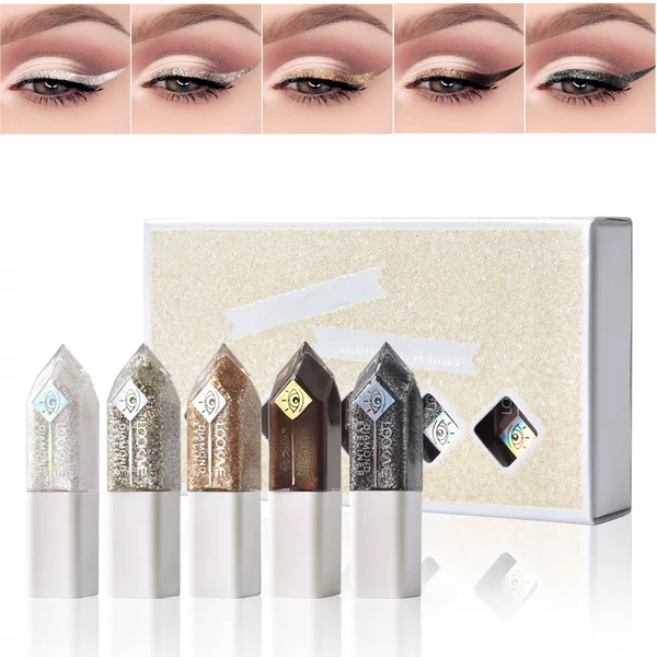 LOOKAVE foreign trade eye makeup wholesale diamond shiny pearl Eyeliner Eyeliner color LK47E set