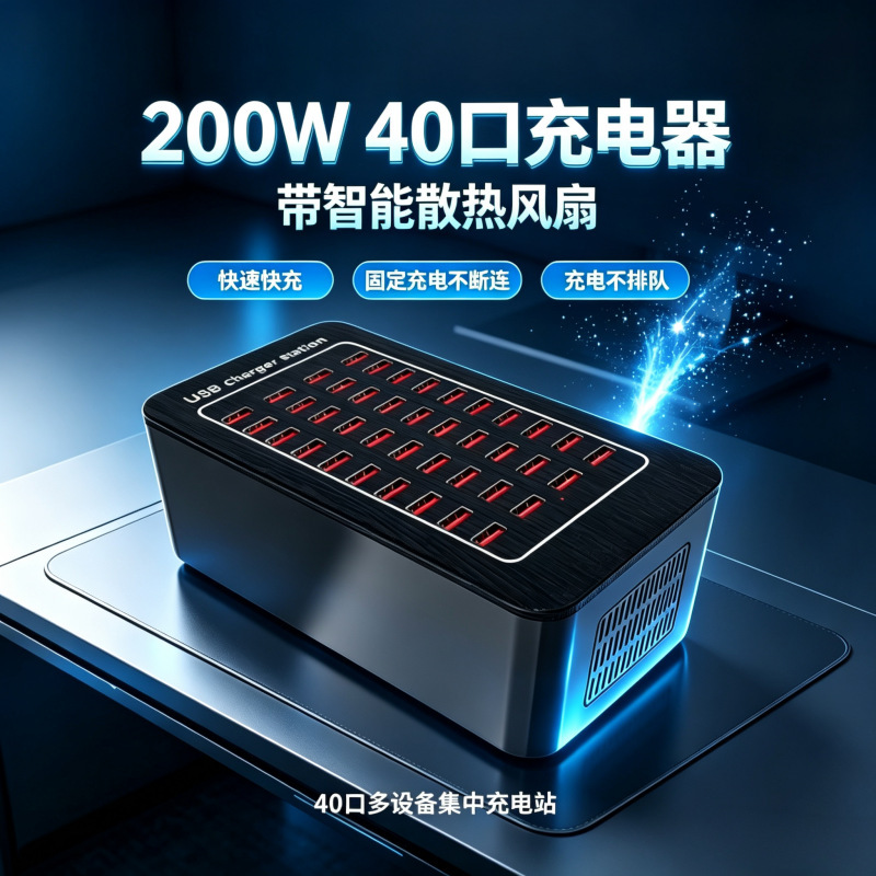 Cross-Border 40-Port USB Desktop Charger, Specially Designed for Cross-Border Use, Available in Multiple Specifications, Charging Multiple Devices Simultaneously, Charging Station Factory Cross-Border 40-Port USB Desktop Charger, Specially Designed for Cross-Border Use, Available in Multiple Specifications, Charging Multiple Devices Simultaneously, Charging Station Factory