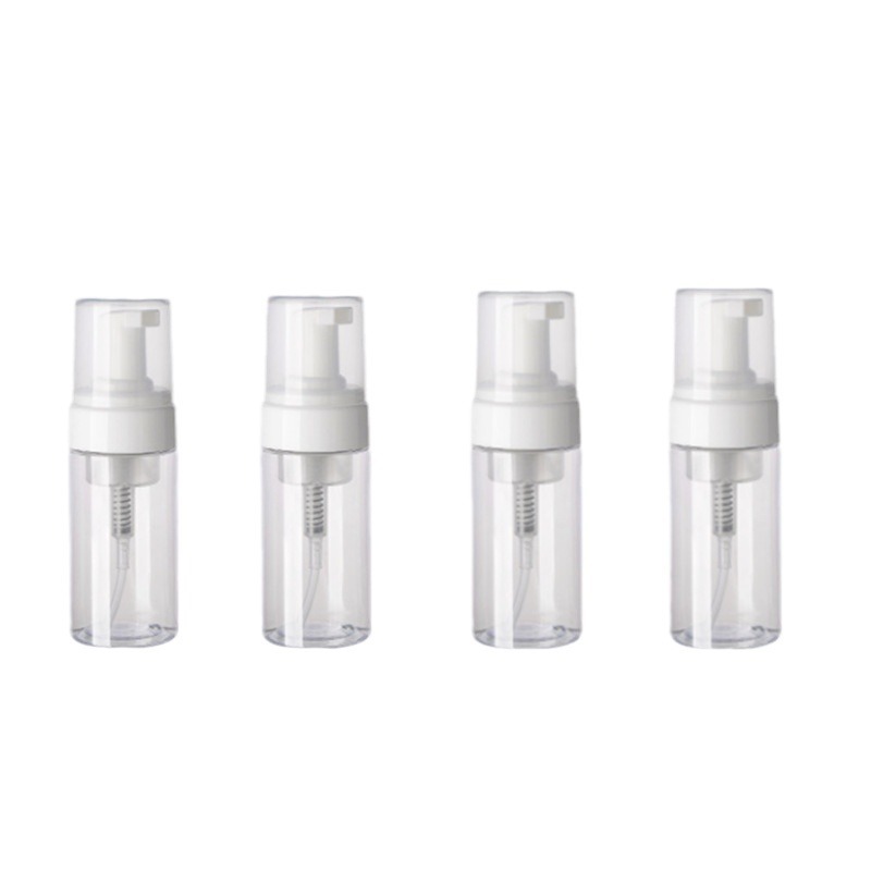 Botella de espuma transparente de 60ml en stock 50ml 30ml botella de mousse de limpieza botella de presión botella espumosa botella de pasta de dientes botella espumosa