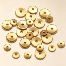 不锈钢油压小圆片18k镀金珠宝用垫片隔片配饰手工diy饰品配件批发