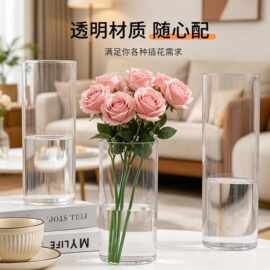 生态瓶高硼硅玻璃花瓶插花水培器皿微景观花盆水族斗鱼缸透明摆件