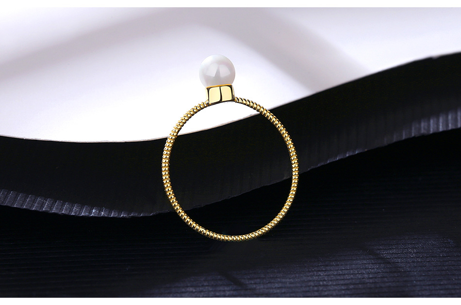 S925 Silver Plated Fashion Pearl Ring display picture 5