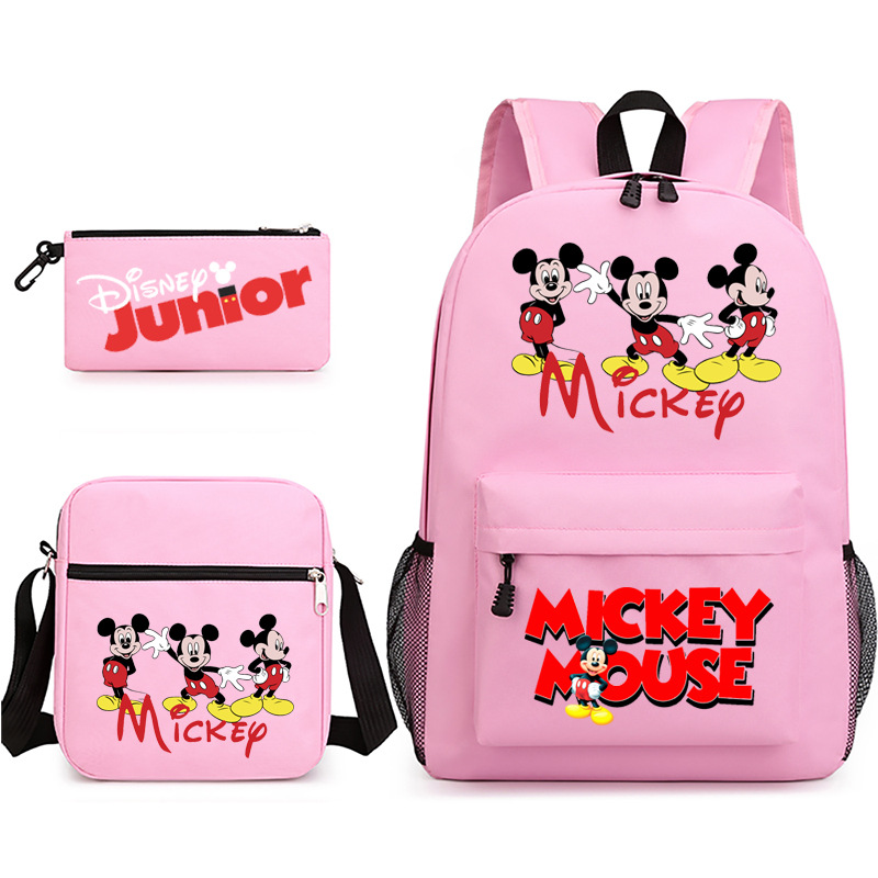 3-pieza portátil traje para niñas estudiantes universitarios niños mochila de lona Mickey/ratón 2022