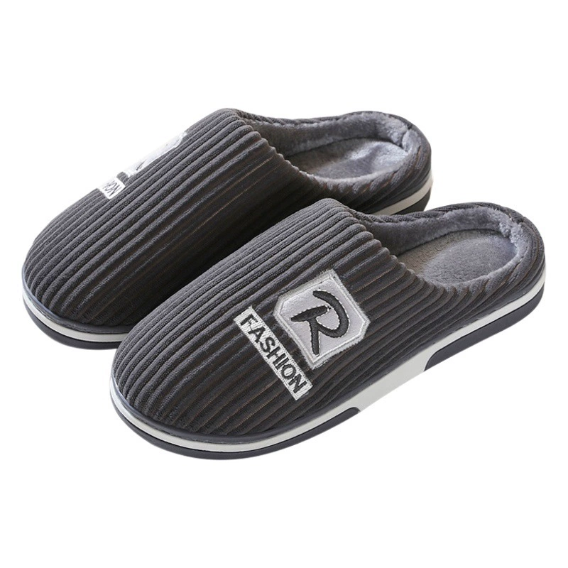 Зимние хлопковые тапочки больших размеров, мужские домашние, комнатные Нескользящие простые теплые хлопковые оптом, поколение волос