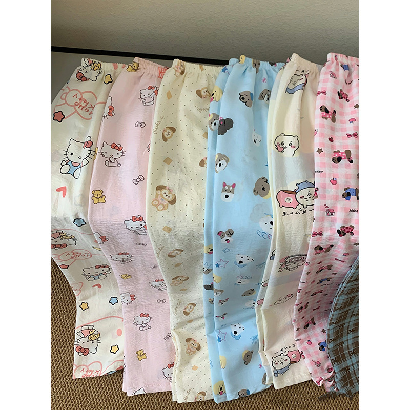 30+ Styles to Choose from ~ Cute Cartoon Soft and Comfortable Summer Thin Girls' Pajamas and Walking Pants That Can Be Worn Outside as Pants