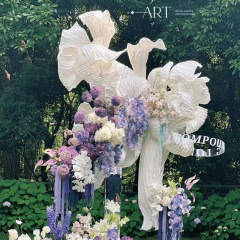ウェディングDIY手作り紙花材料手揉み紙花びら巨大紙花大型結婚式スタイル装飾背景花