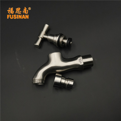 Precision cast 304 stainless steel slow-open washing machine faucet mop pool pool wall-mounted straight-through valve faucet angle valve