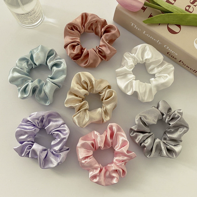 Ponytail Scrunchie Hair Rope, Satin French-Style, Simple Elegant Hair Accessory
